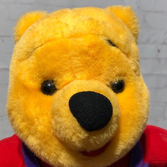 Disney Winnie the Pooh Bear plush stuffed animal Hug N Wiggle Plush 1997 Mattel - Picture 11 of 12